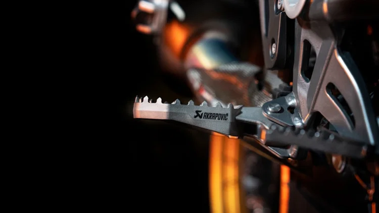 Akrapovic titanium adventure footpegs